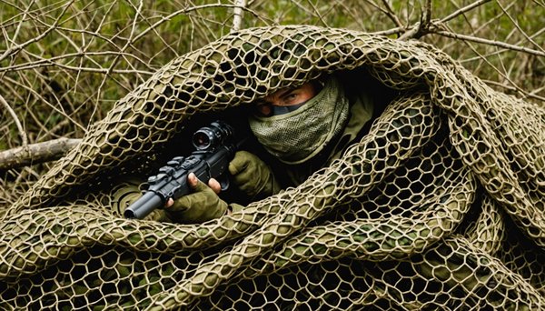 Le filet de camouflage vert kaki idéal pour vos chasses